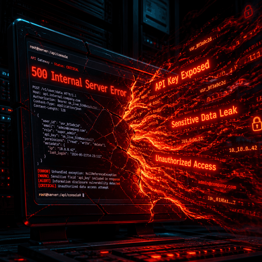 Server console with error messages leaking through cracks